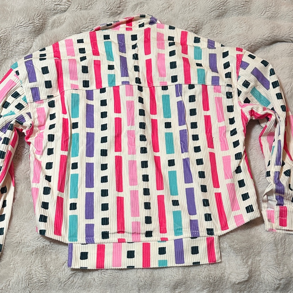Vibrant Multicolor Striped Jacket - Picture 2 of 3